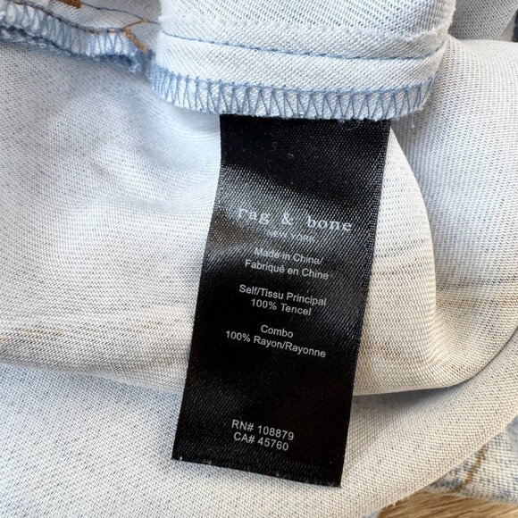 Rag & Bone Alex Miramar Liquid High Rise Straight Jeans Light Wash 26 - Picture 9 of 12